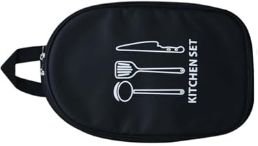 Oxford Fabric Kitchen Gear Organizers with Separate Slots for Safe Transport Outdoor Cooking Accessories Utensil Bag Travel