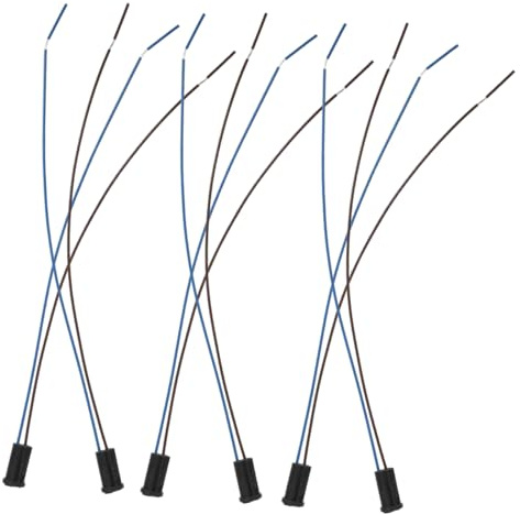 UKCOCO G4 Sockel Fassung und Kompatibel mit Niedervolt Anwendungen aus Wiederverwendbarem Kunststoff mit Leitung 6 Stück Kleine LED Lampenfassung Hitzebeständig für Heimbeleuchtung