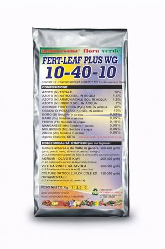 Fert-Leaf 10-40-10 WG Mineral NPK Fertiliser with High Phosphorus Content and Chelated Micronutrients - Water-Soluble Powder for Flowering and Rooting