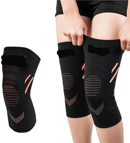 ADRLOPFE Medias Compresion Hombre Rodilleras de compresión (1 unidad): soporte for correr y hacer deporte(M)