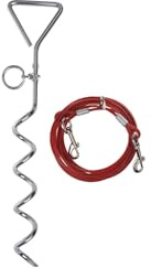 Spiral Stake Ground Anchor for Dog Lead 4 Metres