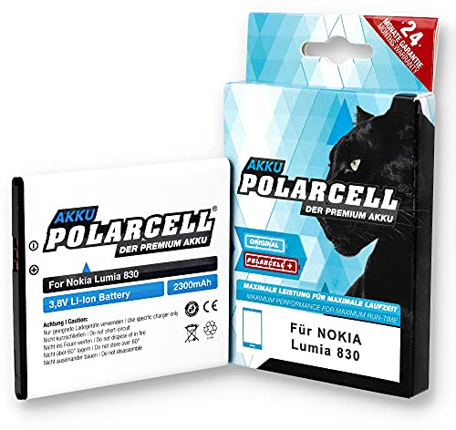 PolarCell Akku für Nokia Lumia 830 | Microsoft Lumia 540/540 Dual SIM | ersetzt Original-Akku Microsoft Nokia BV-L4A | 2300mAh Starke Ersatz-Batterie | selektierte A+ Qualitätszellen
