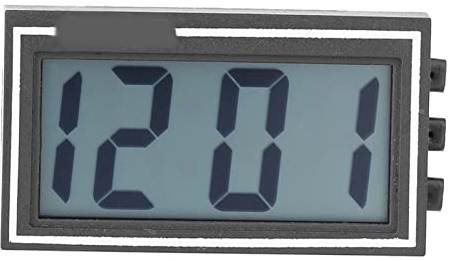 Reloj para el salpicadero del coche Pantalla LCD Hora Fecha Reloj digital adhesivo con soporte