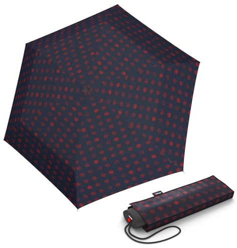 Knirps IS.050 Taschenschirm manual kleiner Reiseschirm windstabil & leicht | Mini Regenschirm Pinta Sailor – flach & kompakt, 190 g leicht, wasserabweisend, mit Schutzhülle, ideal für Reise & Alltag