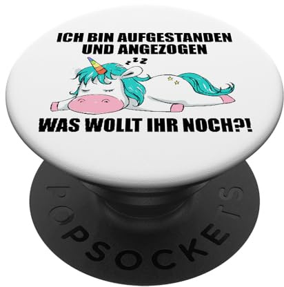PopSockets Lustige Sprüche Einhorn Mitarbeiterin Arbeitskollege Büro PopSockets PopGrip: Ausziehbarer Sockel und Griff für Handys/Tablets mit Tauschbarem Top