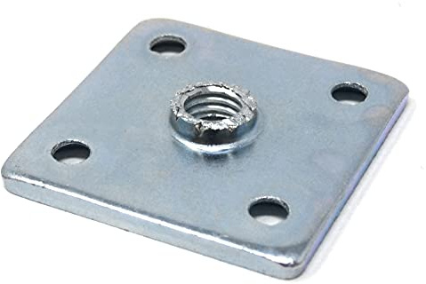 Design61 Piastra di montaggio da 4 pezzi, 37 x 37 mm, per gambe dell'armadio, piedini per mobili con filettatura M8