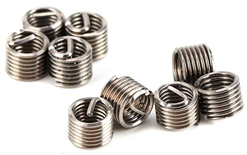 Kit di Inserti per la Riparazione della Filettatura 100 Pezzi, Kit di Riparazione del Foro Filettato in Acciaio Inossidabile 304 Tipo M5 X 0,8 Mm
