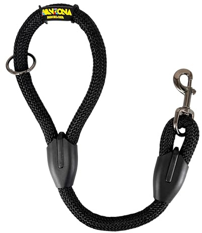 Correa para Perros, Cuerda Gruesa de Nylon para Perros medianos y Grandes. 60cm. Negro