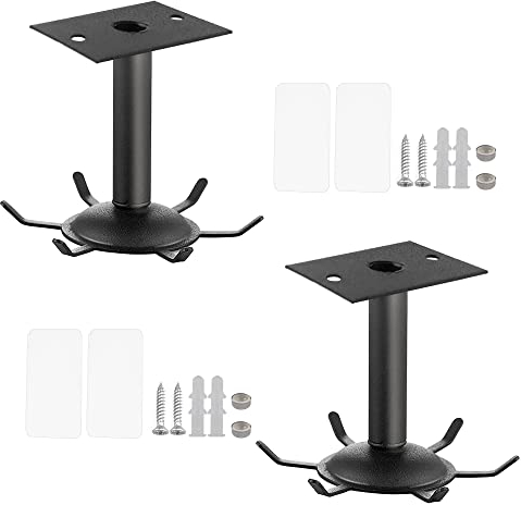 LbsAMP 2 Pièces Barre à crochets pour ustensiles de cuisine Acier inoxydable Crochet rotatif à 360° pour ustensiles de cuisine avec 6 crochets vissables et autocollants