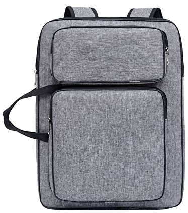 Zeichenbrett Tragetasche mit Schultergurt Transporttasche A3 Multifunktionale Tasche Zeichenplatten Rucksack Tragbar Transportmappe 50 x 37 cm Wasserdicht Zeichenplattentasche für Zeichnung Künstler