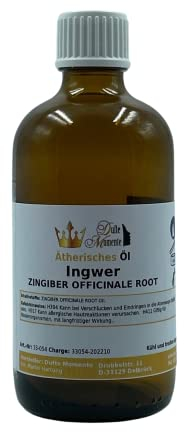 Dufte Momente | ätherisches Öl Ingwer 100ml | naturrein | für Aufguss Duftlampe Diffusor und mehr | pur, ohne irgendwelche Zusatzstoffe | vegan
