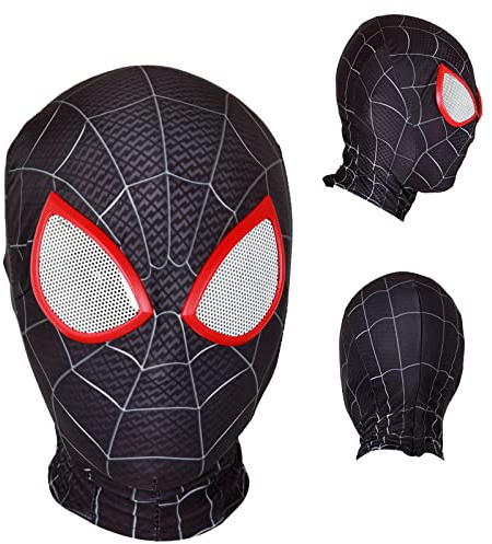 yumcute Spider Mask With Lenses and Invisible Zip - Fancy Dress for Adults and Kids, Gifts for Fans, Halloween Costume Props for Masquerade Party and Carnival