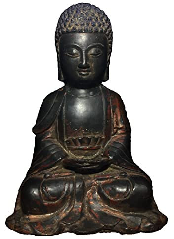 INPETS Buddha-Statue aus reiner Bronze, 24 cm hoch, Figuren, Ornamente, Geschenke, Kunst, Handwerk, chinesische Antiquitäten/320