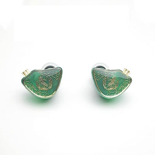Fanmusic TANGZU WAN ER Cuffie in-ear con driver dinamico da 10 mm con microfono… (verde, con microfono)
