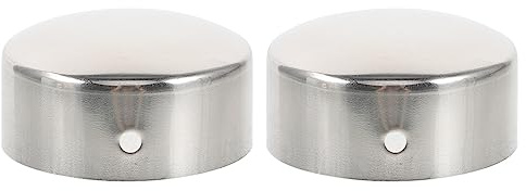 BESTonZON Handrail End Caps with Screw Holes 1.97X1.97X0.79 Inch PVC Stair Rail End Cover Decorative Tube Protector for Banister Post Protection and Handrail Fittings