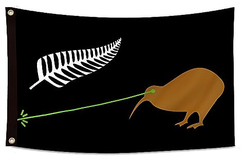 New Zealand Flag 3x5 Feet Laser Kiwi National Flag banner for Yard Patio Porch House Outdoor and College Dorm with Two Brass Grommets