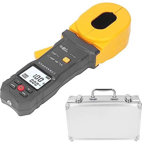 Klemm-Erdwiderstandsmessgerät, LCD-Digital-Klemm-Erdwiderstandsmessgerät für Genaue und Zuverlässige Erdungsprüfungen, Stromprüfer