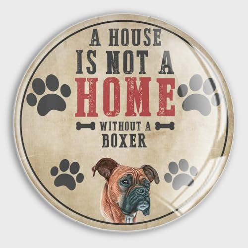 Evans1nism A House Is Not A Home Without A Boxer Kühlschrankmagnete Glas Starke Magnete Welpe Hund Starker Magnet Haustier Tier Perfekter Garagenmagnet für Kühlschrank Auto Metall Dekoration 2 Stück