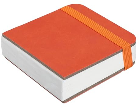 30 Blatt Aquarell Skizzenbuch, 8 X 8 Cm, 300 g/m², Weißes Papier, Aquarell Notizbuch, Tragbares Kleines Aquarell Tagebuch Zum Skizzieren, Malen, Kritzeln, Schreiben (ORANGE)