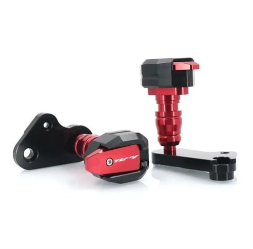 HZBHD Sturzschutz Motorrad-Sturzpad-Schutz, Rahmenschieber, Absturzsicherung Für Yamaha YZFR1 YZF R1 YZF-R1 2009-14 YZFR6 YZF-R6 YZF R6 06-16 Crashschutz(Rot,X-1)