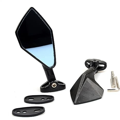 Spring talks Motorrad Rückspiegel Für K&AWASAKI Für ZX6R Für ZX636R Für ZX6RR Für ZX9R Für ZZR600 Für Z900 Für ER6-F Z650 Für Ninja 650R Für Z800 Universal Motorrad Spiegel Ansicht(B)