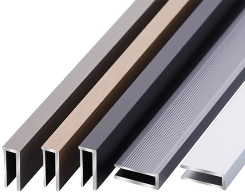 Raouoae Battiscopa In Alluminio Resistente Da 125cm | Confezione Da 4 Colori Eleganti Per Cucina E Bagno | Accessori Per Arredamento Della Casa(Schwarz)