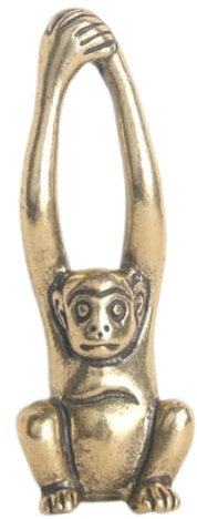 HAWILLOSCH Messing Gibbon Skulptur Vintage Miniatur Figur Wohn Und Bürodekoration Handgefertigte Retro Tischdekoration