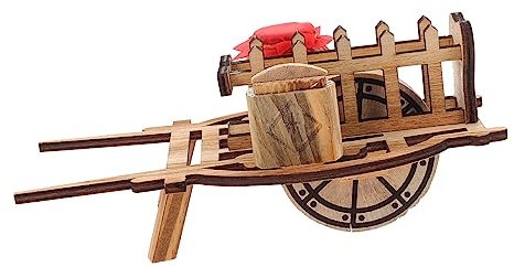 Toyvian Carriola Legno Decorazione Carriola Legno Decorazione Simulata Vintage Decorazioni Creative