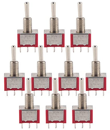 Interrupteur à bascule DPDT 6 broches 3 Position Interrupteur de marche momentané pour l'automobile Appliance 10pcs