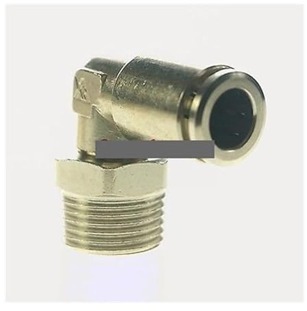 Pneumatic Nickel Brass Elbow Push in Connector Union Quick Release Air Fitting Plumbing 1/2 Male to Fit Tube O/D 8mm