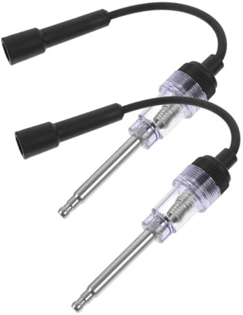 FUNOMOCYA 2 Comprobadores de Bujías para Coche Diseño Ligero y Materiales de Plástico y Hierro, Ideales para Detectar el Estado de Encendido en Sistemas de Ignición de Vehículos