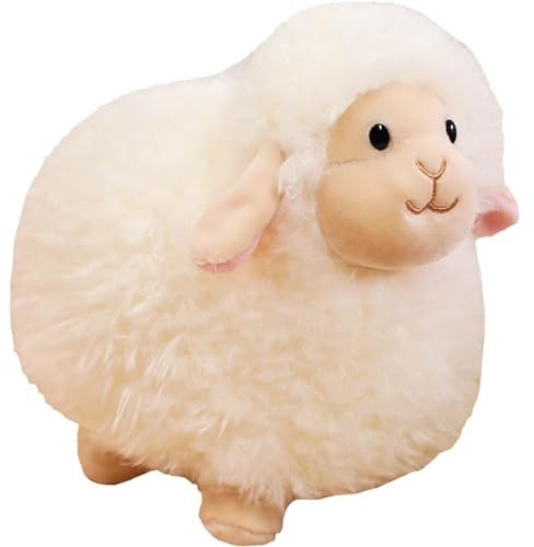 KUKUShining Schaf Plüschtier, Süßes Fettes Lamm Stofftierpuppen Weiche Flauschige Plüschtiere for Kinder Geschenke Geburtstag(35cm/13.8in)