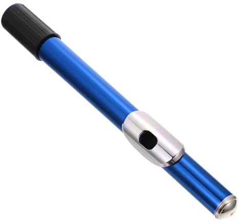 Flötenkopfstück aus Vernickeltem Weißmessing für 16 Löcher | Abs Ausführung in Blau, Leicht zu Reinigen und Sicher zu Verwenden, für Schüler und Fortgeschrittene