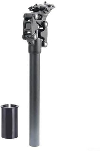 Yuanpgky Tija de sillín de suspensión de aleación de 50 mm de viaje para bicicleta eléctrica y grasa para bicicleta. Tija de sillín de cuatro eslabones con absorción de impactos compatible con marcos
