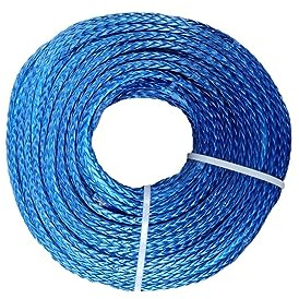 Cuerda sintética para cabrestante, Cuerda/Cable de remolque de cabrestante sintético de fibra UHMWPE de 6MM X 100M for ATV UTV SUV 4X4 4WD todoterreno(Blauw)