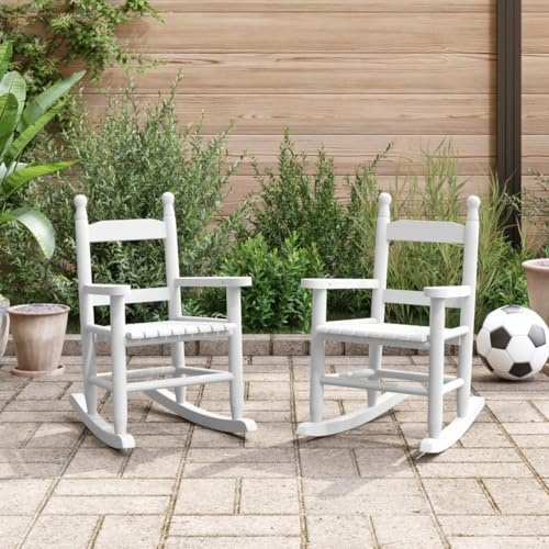 Frdhee Sillón de TV, silla de lactancia, silla mecedora, mecedora para niños, 2 unidades, madera maciza de álamo, para sala de estar, dormitorio, se puede montar rápidamente