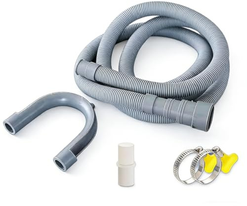 Manguera Desague Lavadora, Tubo Desagüe universal Lavavajillas, juego de extensión, con conector y abrazaderas, para Lavadora y Secadora, Aparatos de Aire Acondicionado, manguera de desagüe de 1.5M