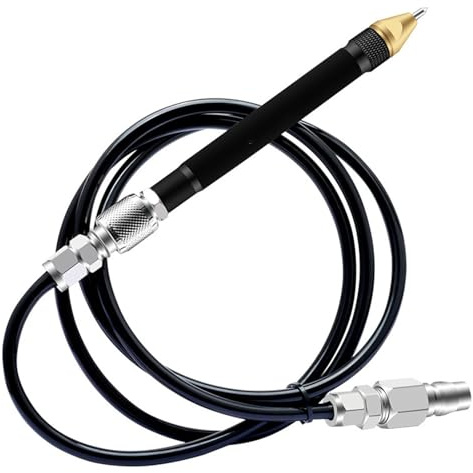 RKXKJ Pluma Grabadora Neumática, Herramienta Neumática para Grabar Y Cincelar Metales, con Aguja Metálica, Trabajo Alternativo, Presión De Aire De 60-90 PSI, para Marcado
