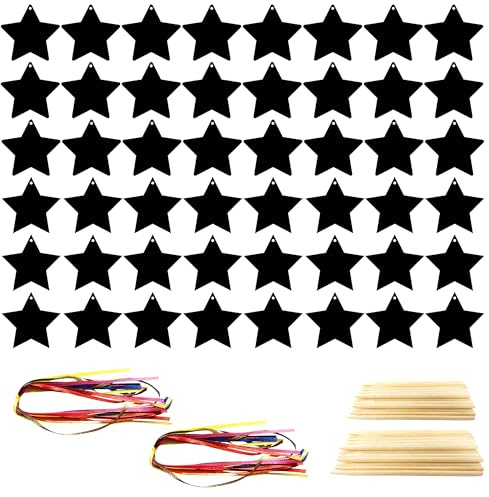 Star Shaped Rainbow Scratch Art Paper Set with Stylus | Reveals vibrant rainbow colors when scratched, inspires creativity for craft activities and party entertainment