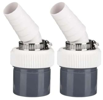 WheatThrive Washing Machine Drain Adapter, Dishwasher Waste Pipe Connector, 40mm Outlet, 18-24mm Inlet, Anti-Backflow, PVC, 2 Pack