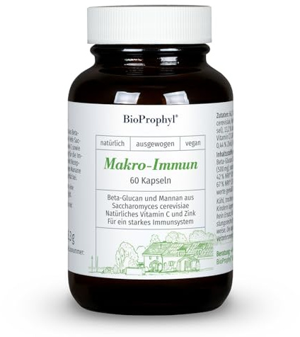 BioProphyl® Makro-Immun - Beta Glucan mit Vitamin C und Zink zur Unterstützung des Immunsystems - 60 Kapseln für 1-2 Monate
