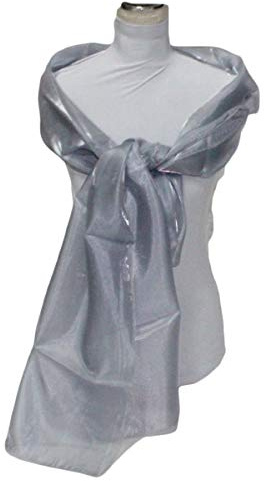 Russo Tessuti Sciarpa, Stola di Organza Argento