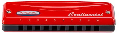 VOX Continental Harmonica Type-2 - Red - Key: Gmaj
