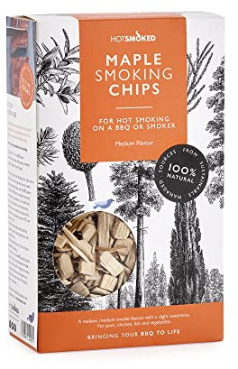 Maple Wood Chips for BBQ Hot Smoking, 400g