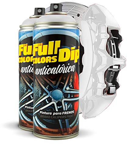 FullColors Kit x2 Lacksprays für Bremssättel, 400 ml, einfache Anwendung, professionelles Finish (Farben zur Auswahl), Weiß