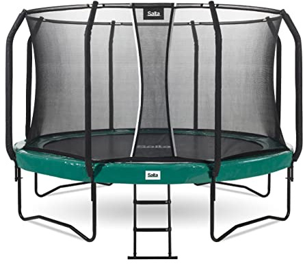 Salta First Class - Trampolin mit Sicherheitsnetz und Leiter - Rund - ⌀251/305/366/427/487cm - Schwarz/Grün