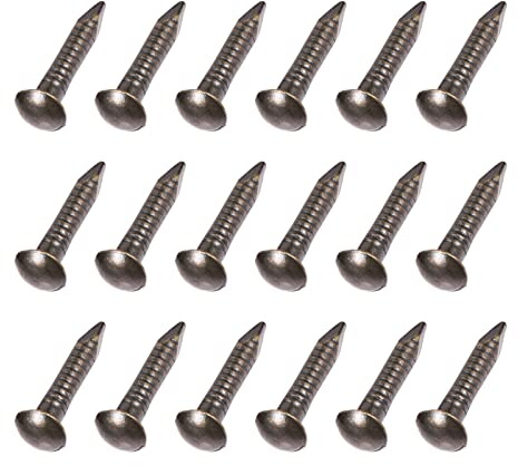 METALLIXITITET Små spikar (1,5 x 10 mm) 50 st, små metallspikar i mässing – för hushåll träbearbetning, bronston