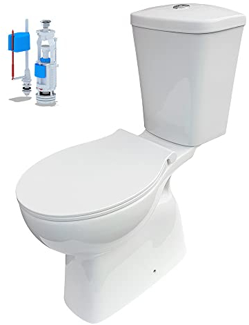 Accesso ai disabili per WC con piano completo + coperchio/cassetta di risciacquo