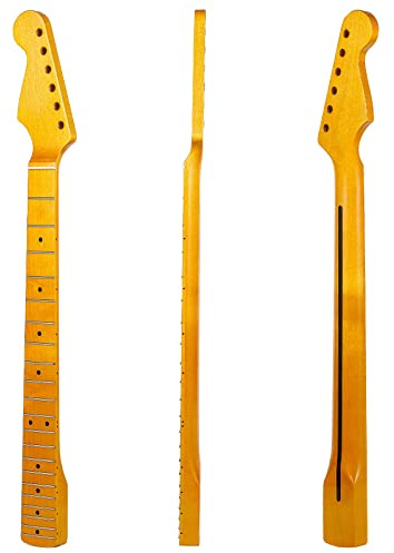 Kit d'accessoires de guitare pour gaucher Manche de guitare 21 frettes Manche de guitare en érable pour guitare de style ST Pièces de rechange DIY Guitare