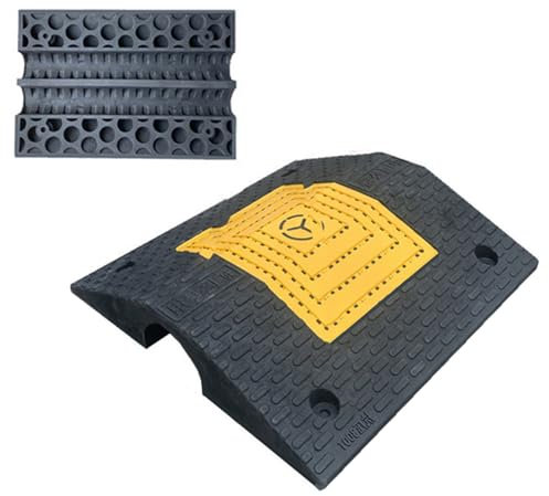 Passacavi per Pavimento Protezione cavi per Esterni, Protezione per Rampa in Gomma, Dossi Stradali per Carichi Pesanti, Dossi Stradali, per Magazzini di Uffici, nero ( Color : B , Size : 50x35x7cm/19.